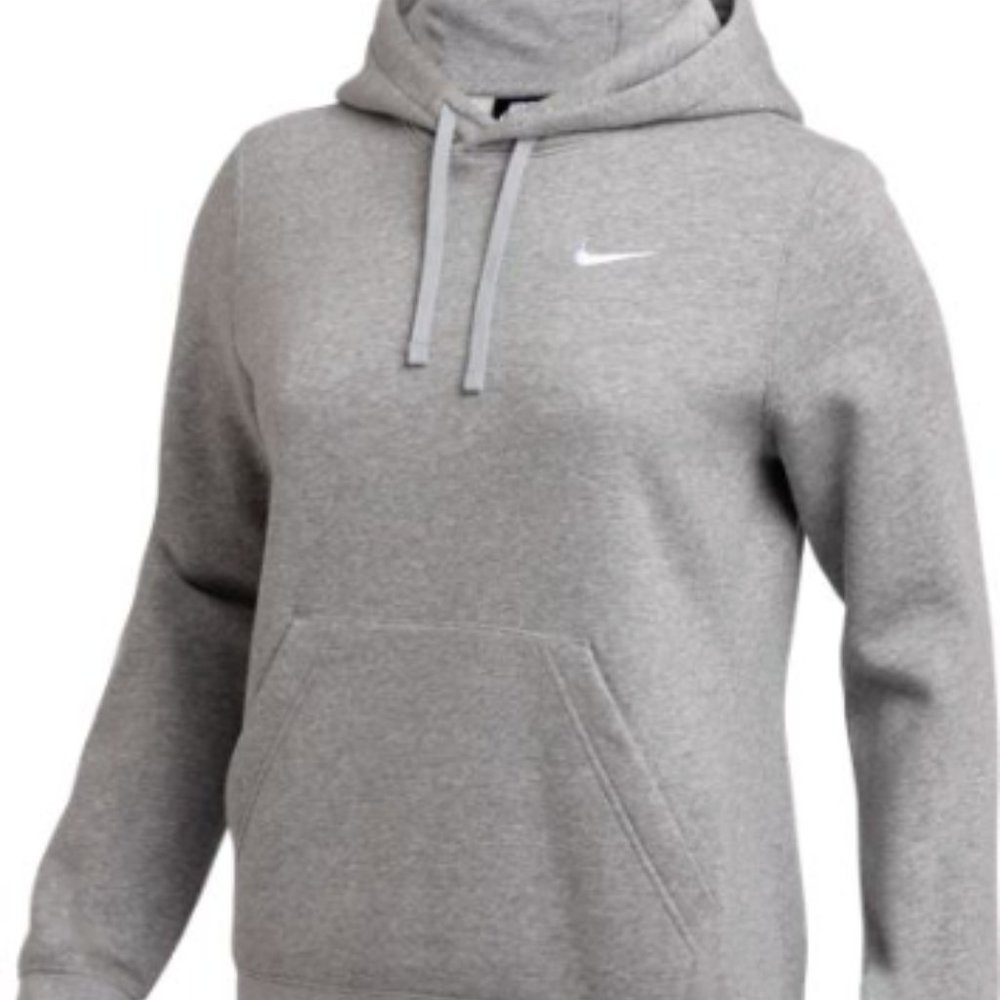 Women’s Nike Team Club Pullover Hoodie Large NWT Heather Grey